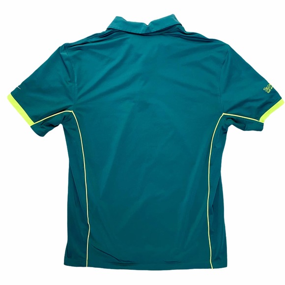 Nike DRIFIT Men's Medium Golf Polo Green - Picture 2 of 3